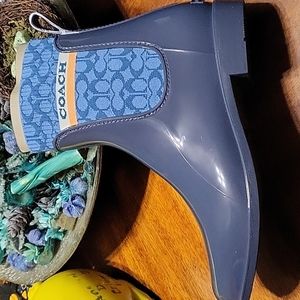 Coach Size 8 blue Rainboots🌧 🌦 🌂